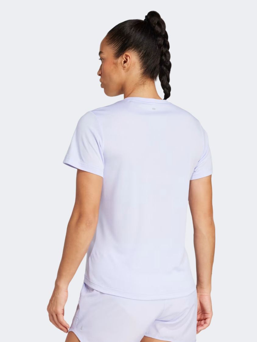 Adidas Run It Women Running T-Shirt Violet Tone