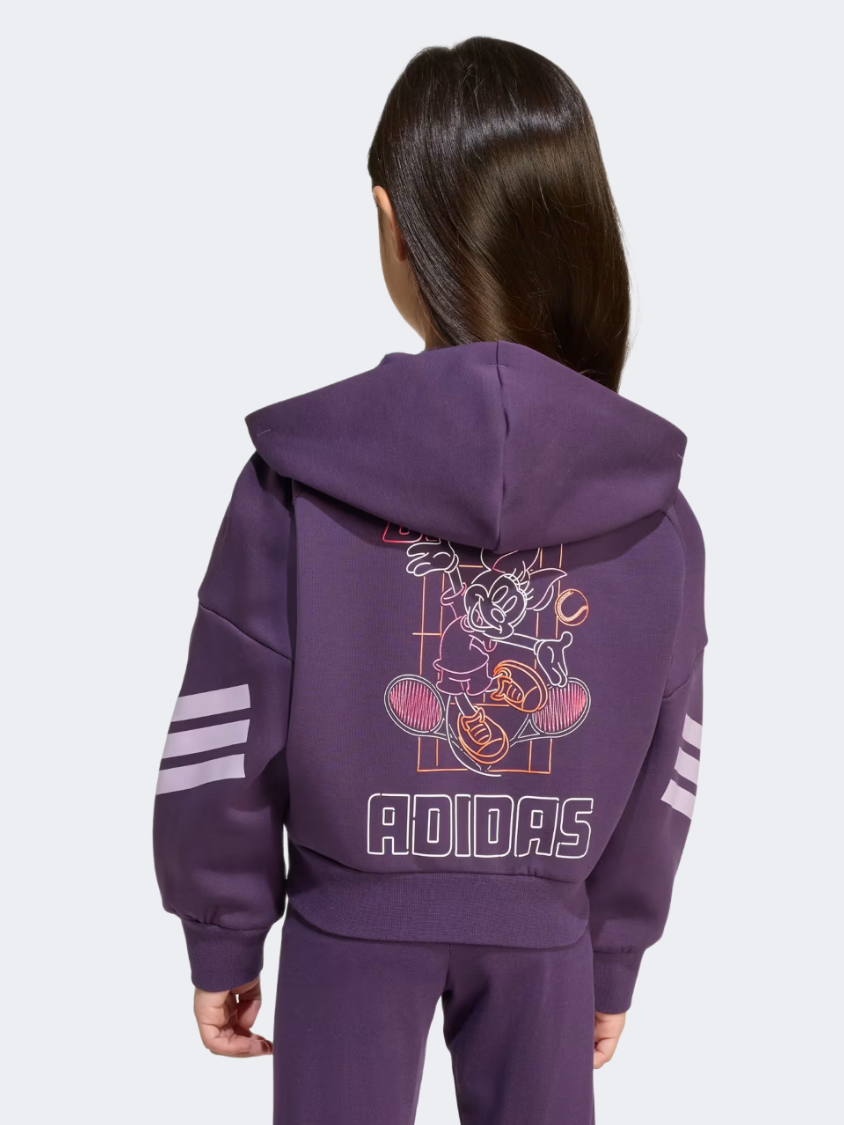 Adidas Disney Minnie Mouse Little-Girls Sportswear Hoody Aurora Plum/Pink