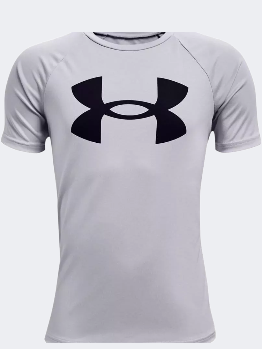 Under Armour Tech Big Logo Boys Training T-Shirt Gray/Black