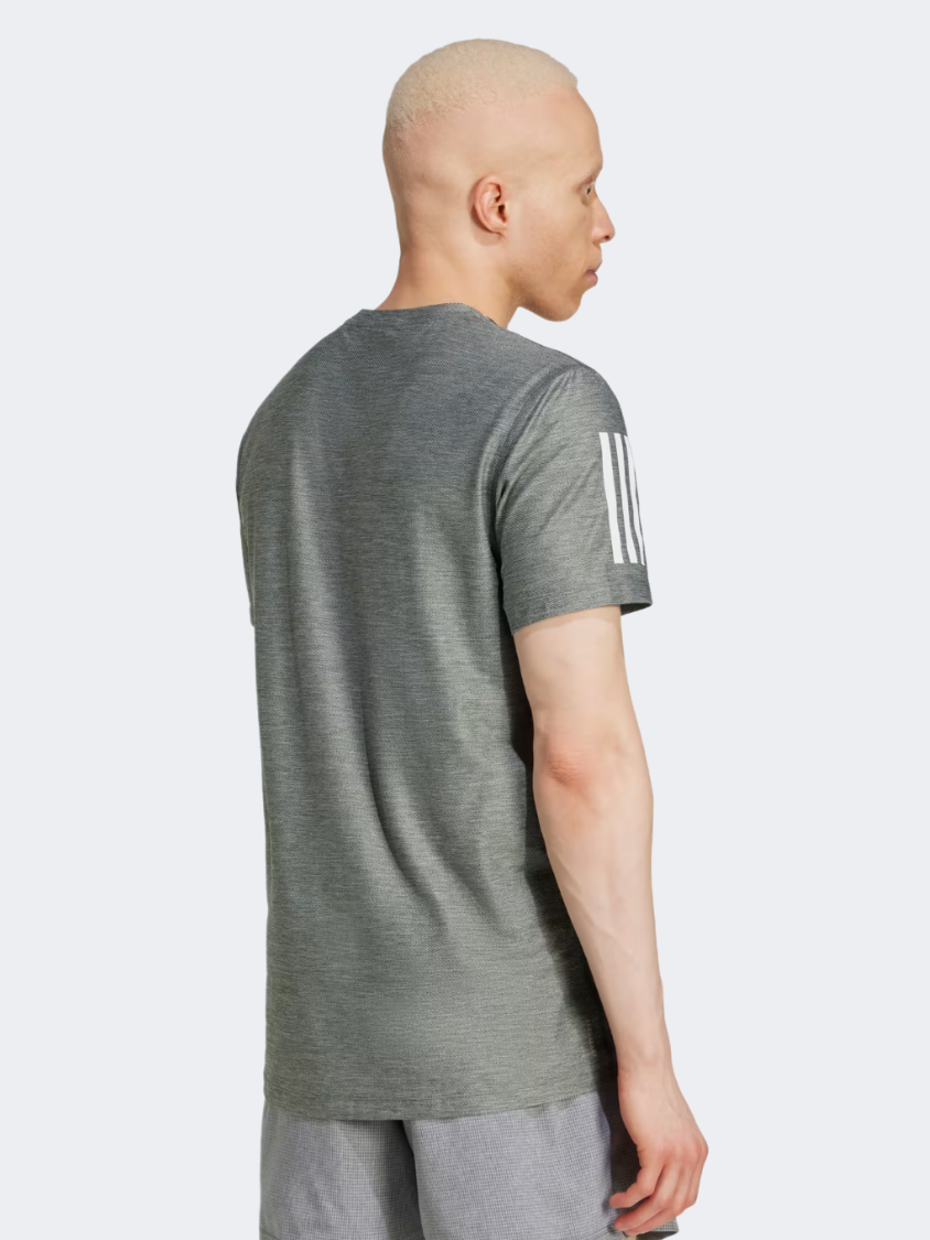 Adidas Own The Run Men Running T-Shirt Grey/White