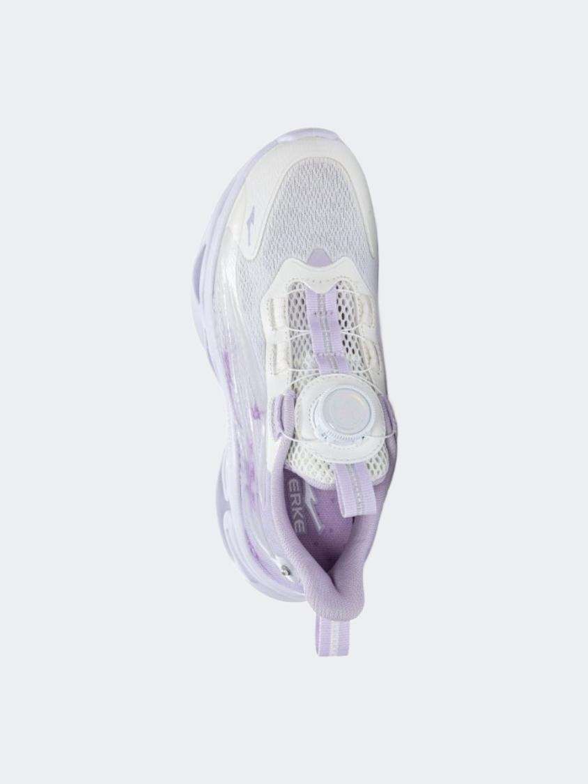 Erke Kids-Girls Running Shoes Thistle/White