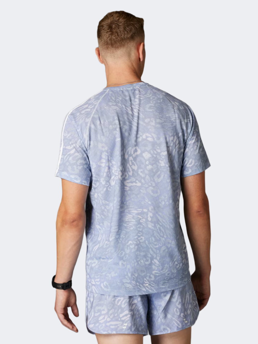 Adidas Own The Run Climacool 3-Stripes Men Running T-Shirt Grey/Violet Tone