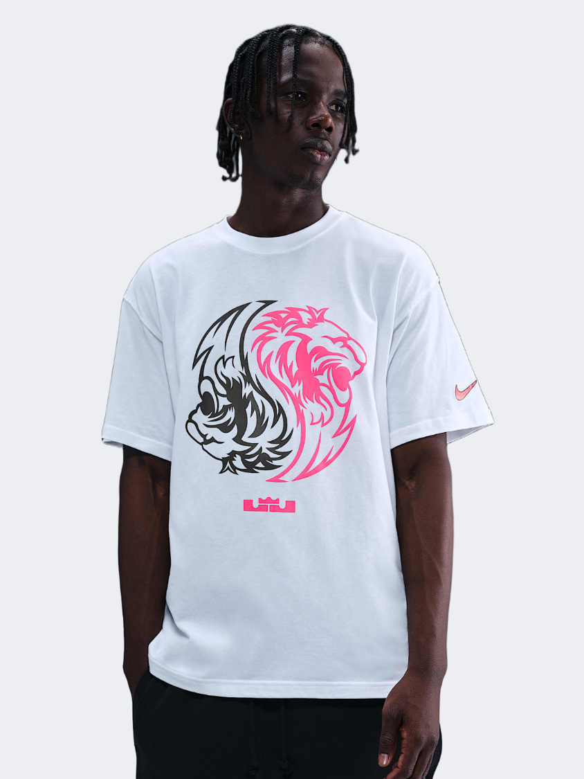 Nike ليبرون رجالي Lifestyle تي شيرت أبيض