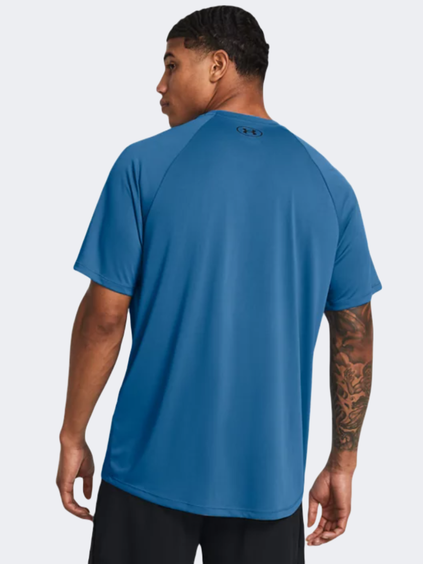 Under Armour تي شيرت تدريب للرجال Tech 2 لون فوتون أزرق/أسود
