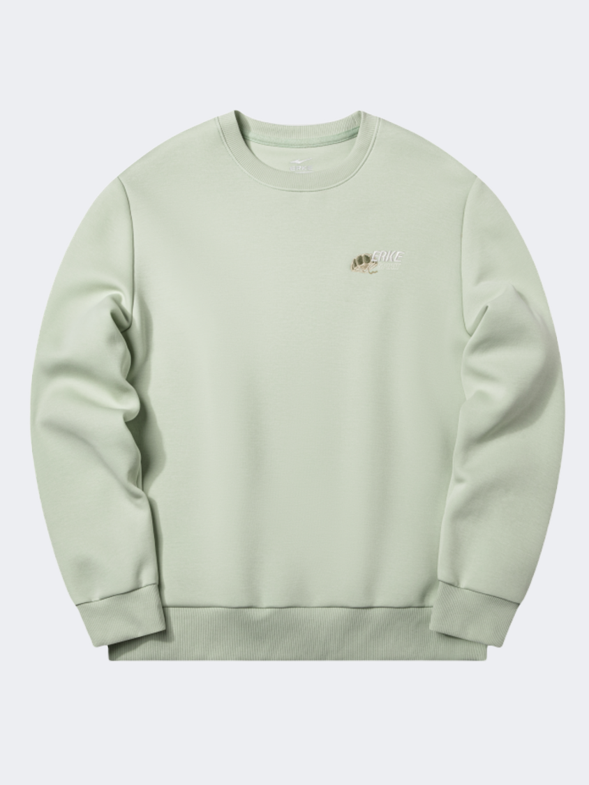 Erke Women Lifestyle Sweatshirt Light Green