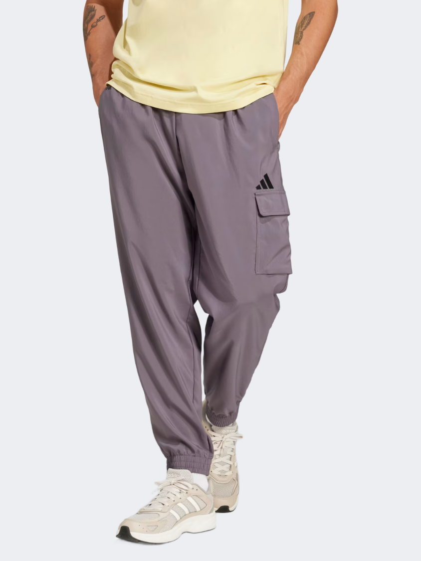 Adidas Essentials Small Logo Men Sportswear Pant Grey Strata/Black