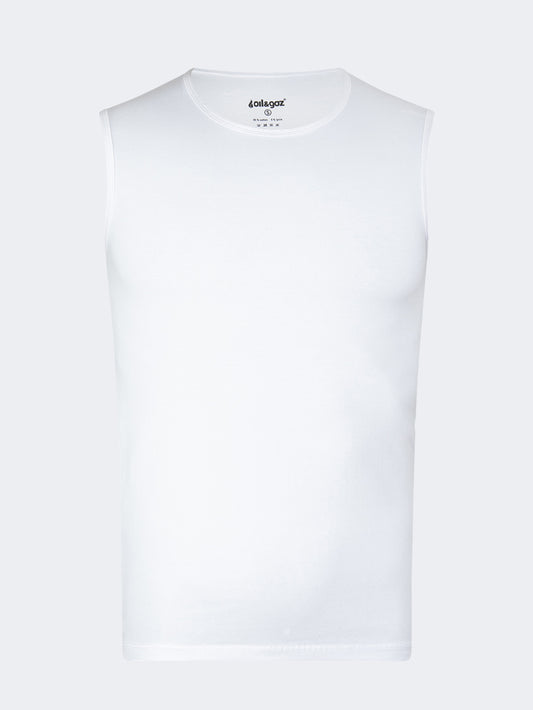 Oil And Gaz Round Neck Men Underwear White