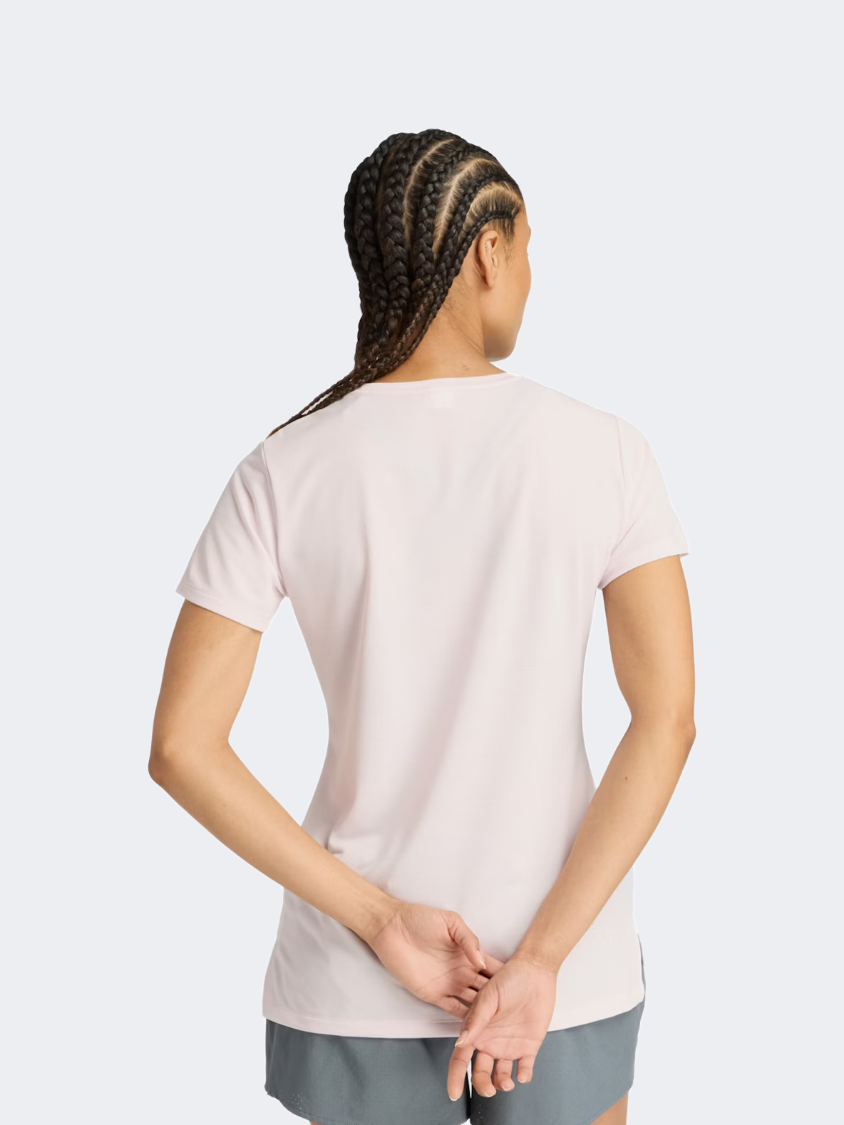 New Balance Sport Short Sleeve Women Performance T-Shirt Pink Granite