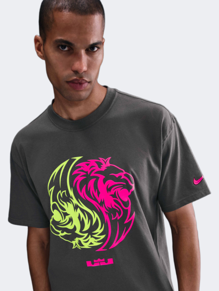 تي شيرت رجالي Nike Lebron Lifestyle رمادي حديدي