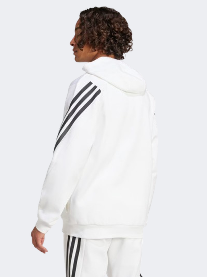 هودي رياضي رجالي Adidas Future Icons 3 Stripes أبيض/أسود