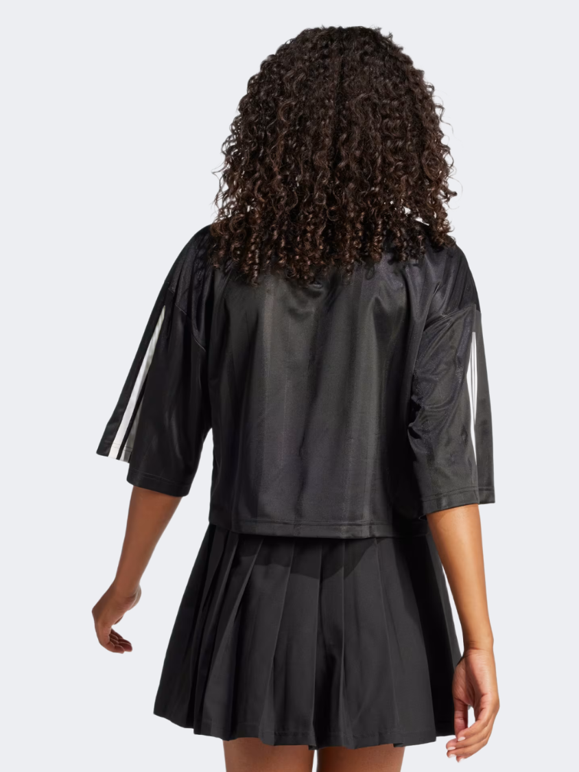 Adidas Tiro Cut 3-Stripes Oversized Women Sportswear T-Shirt Black/White