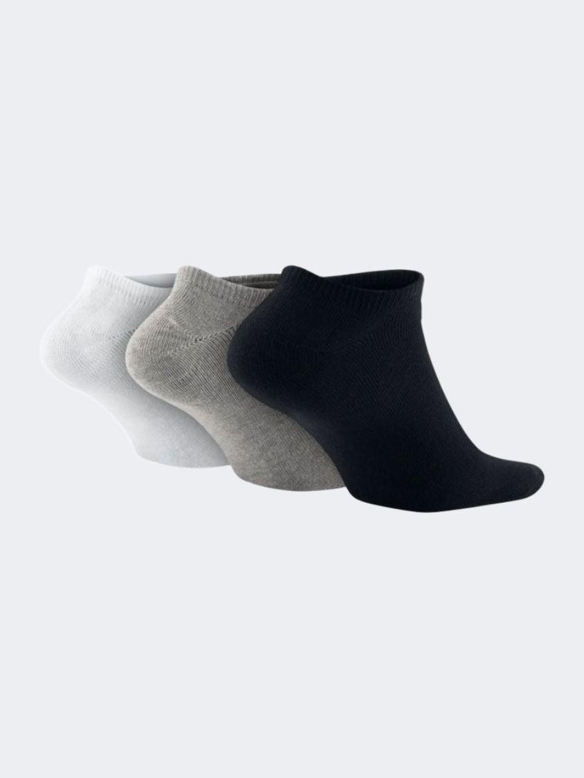 Nike Lightweight 3 Pack Unisex Training Sock Black/White/Grey
