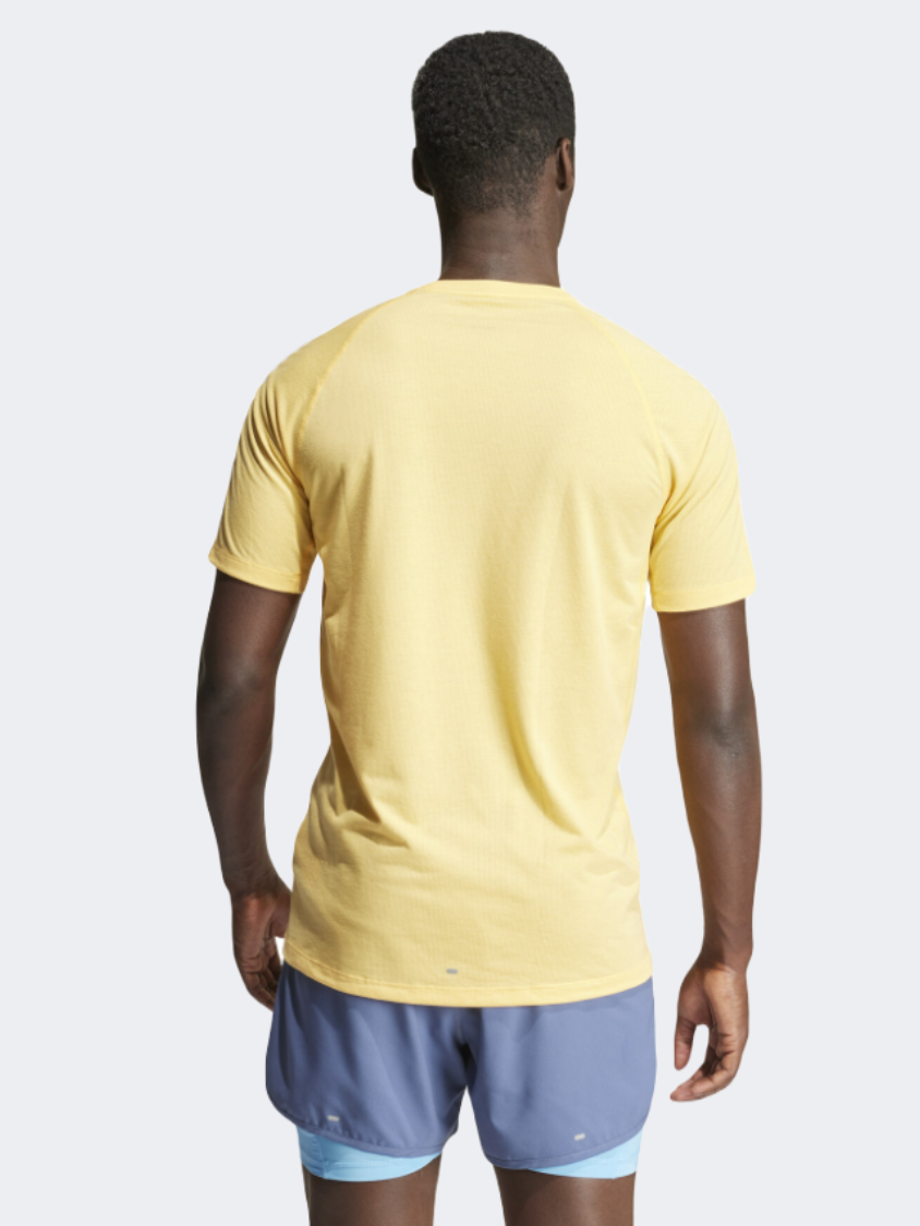 Adidas Own The Run 3 Stripes Men Running T-Shirt Semi Spark