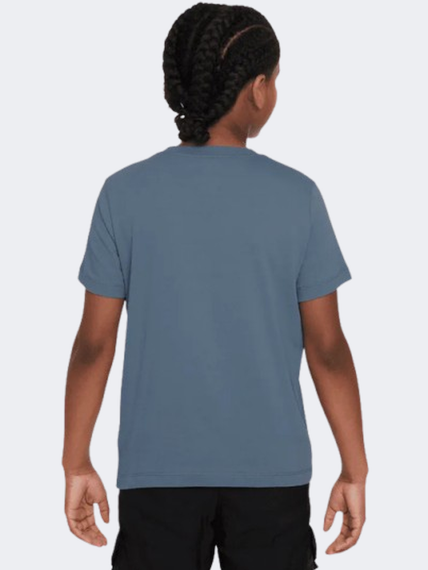 Nike Sportwear Boxy 1 Futura Boys Lifestyle T-Shirt Aegean Storm Blue