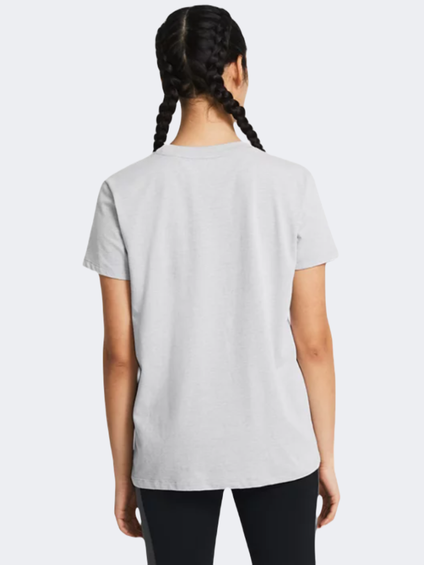 Under Armour Rival Core Women Lifestyle T-Shirt Grey Heather/White