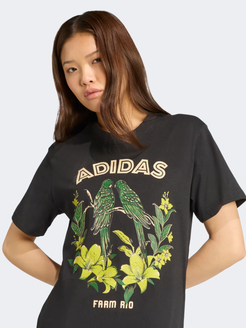Adidas X Farm Graphic Women Sportswear T-Shirt Black