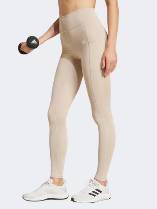 Adidas Optime High Rise Women Training Tight Wonder Beige