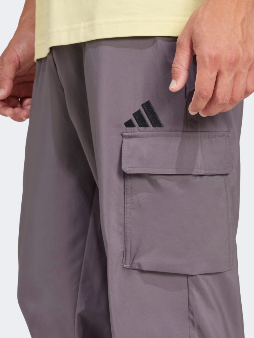 Adidas Essentials Small Logo Men Sportswear Pant Grey Strata/Black