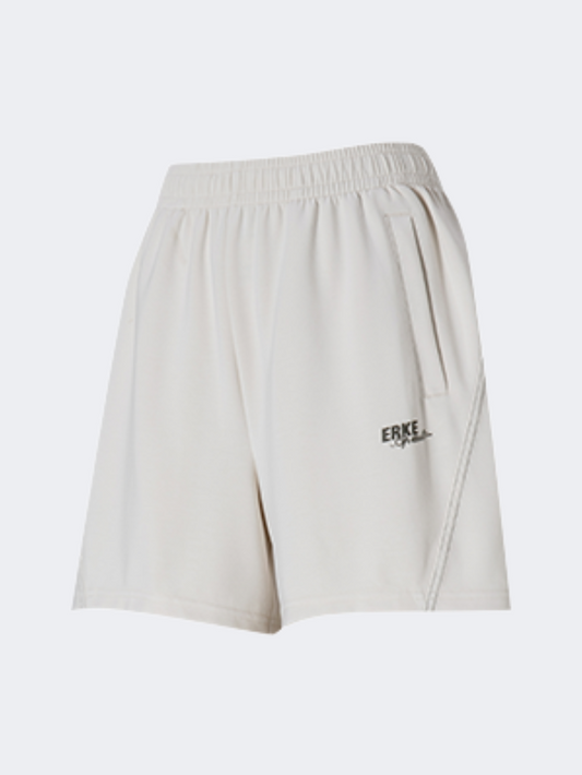 Erke Knitted Women Lifestyle Short Khaki