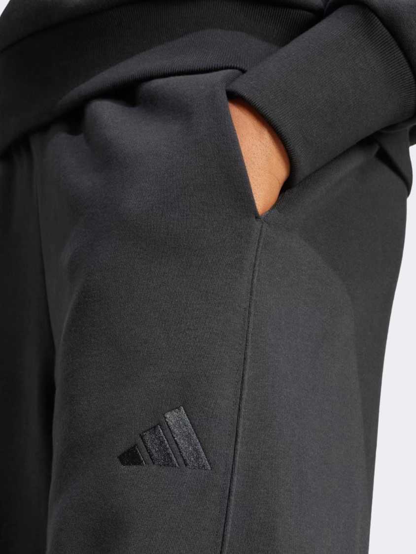 Adidas All Szn Fleece Loose Wide-Leg Women Sportswear Pant Black