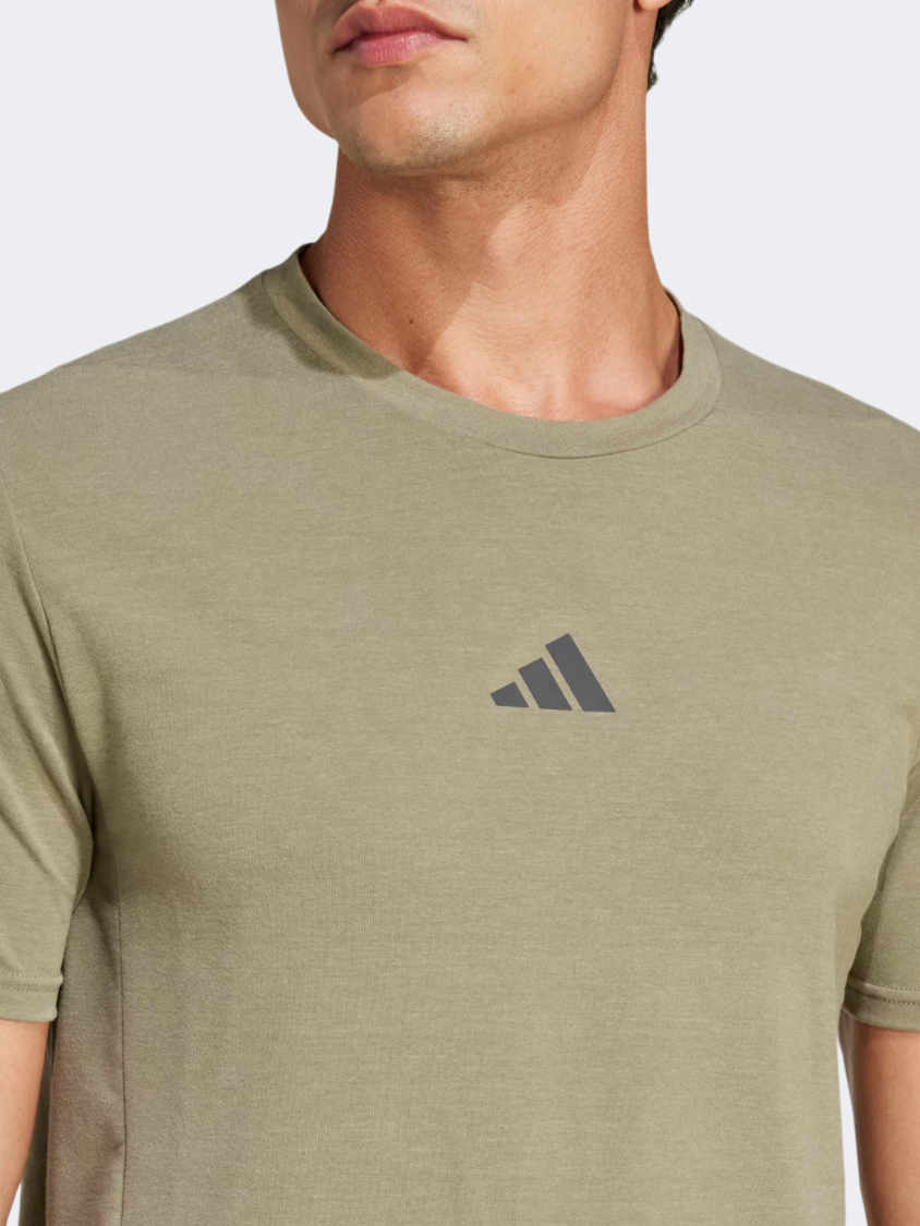 Adidas D4T Worlout Men Training T-Shirt Olive Strata