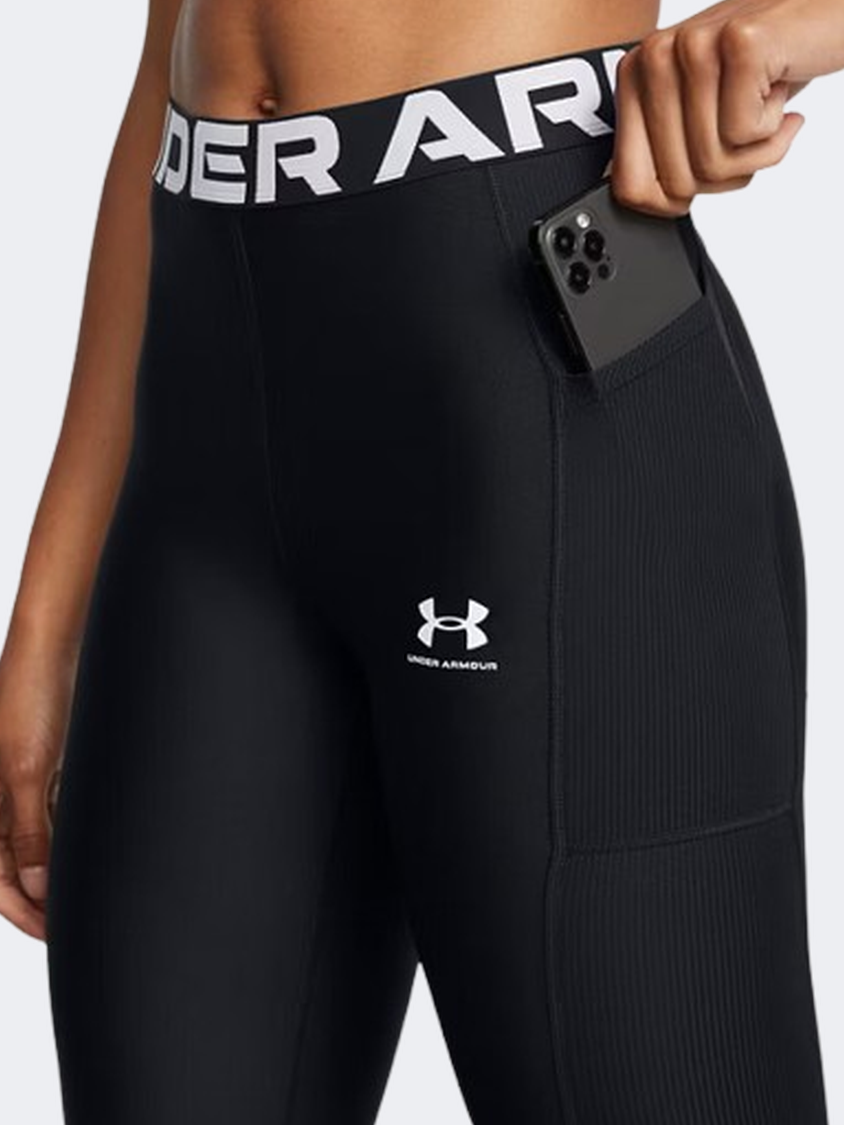Under Armour Heatgear Rib Women Training Tight Black/White