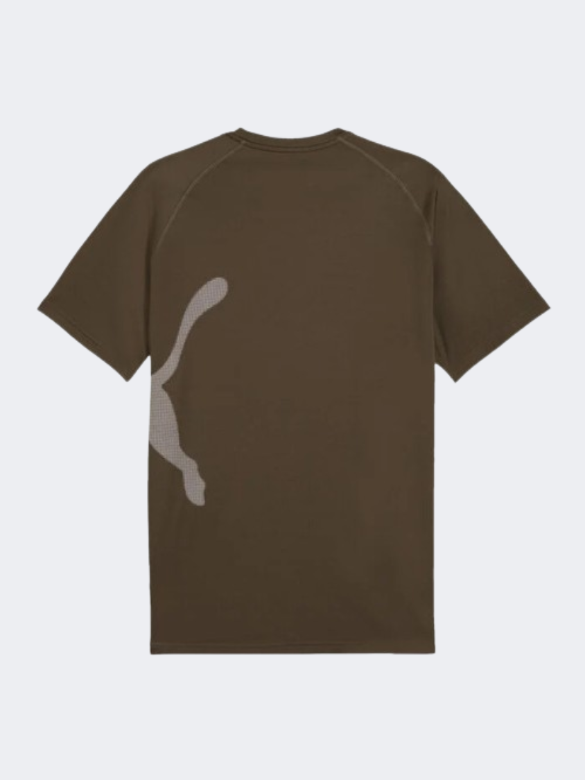 Puma Train All Day Big Cat Men Training T-Shirt Dark Olive