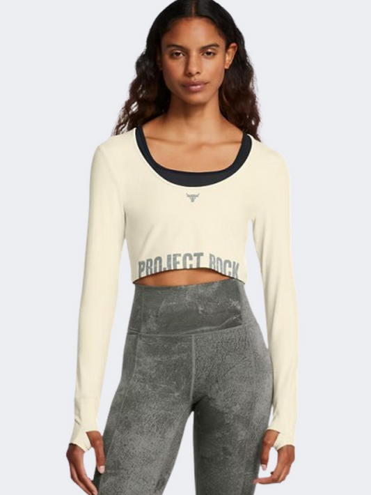 Under Armour Project Rock Workout Women Training Long Sleeve Silt/Clay Green