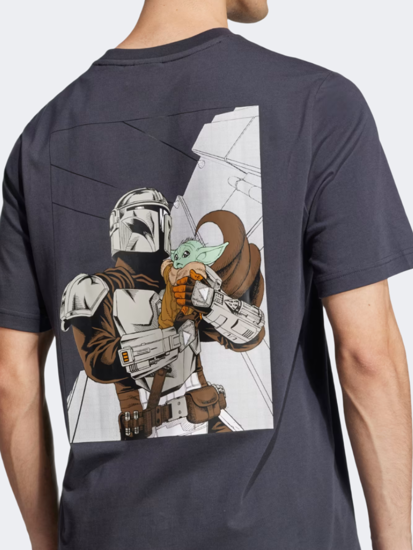 Adidas Star Wars The Mandalorian Men Sportswear T-Shirt Night Grey