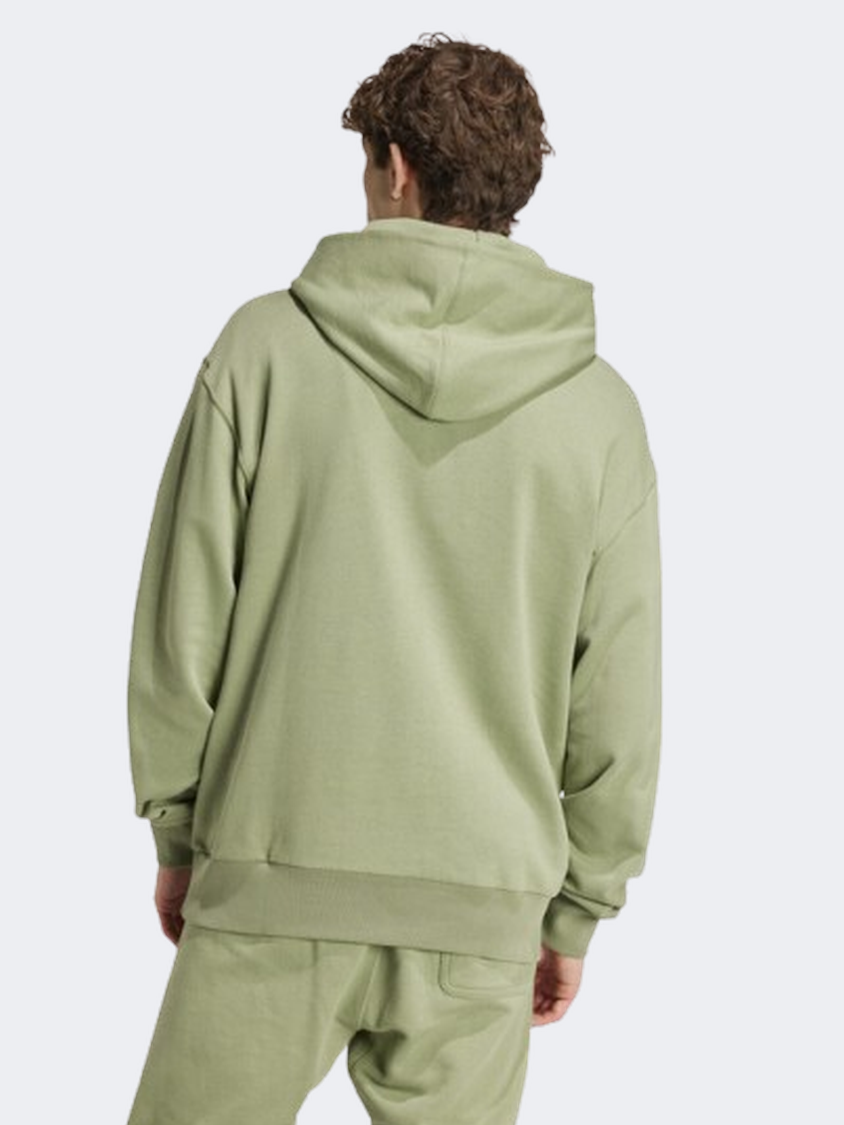 هودي ملابس رياضية للرجال من Adidas All Szn بلون أخضر خيمة