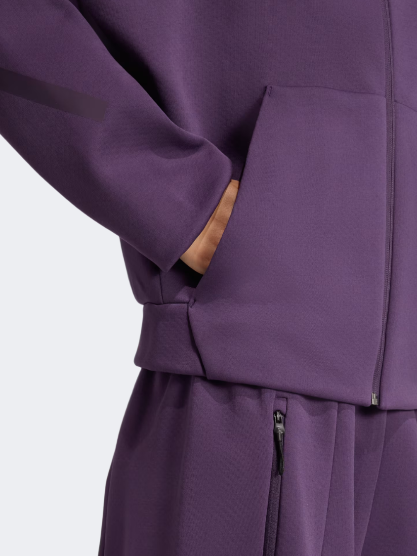 Adidas Z.N.E. Full-Zip Women Sportswear Hoody Aurora Plum