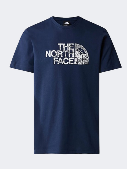 The North Face Woodcut Dome Men Lifestyle T-Shirt Summit Navy