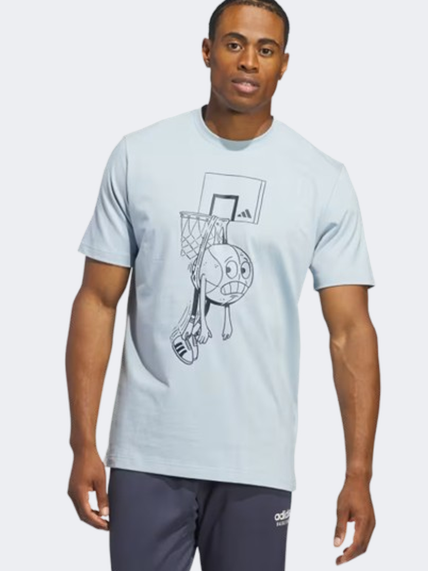 Adidas Lil Stripe Q1 Men Basketball T-Shirt Wonder Blue