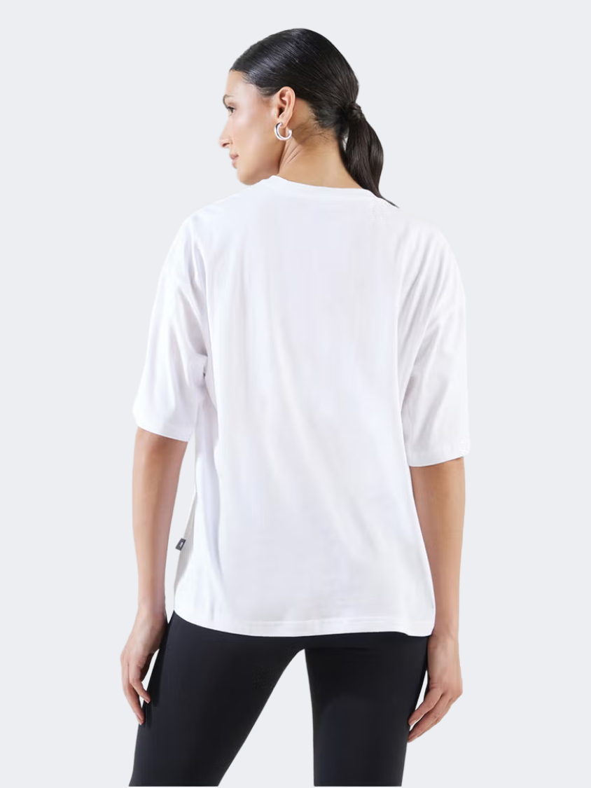 New Balance Sport Cotton Oversized Women Lifestyle T-Shirt White