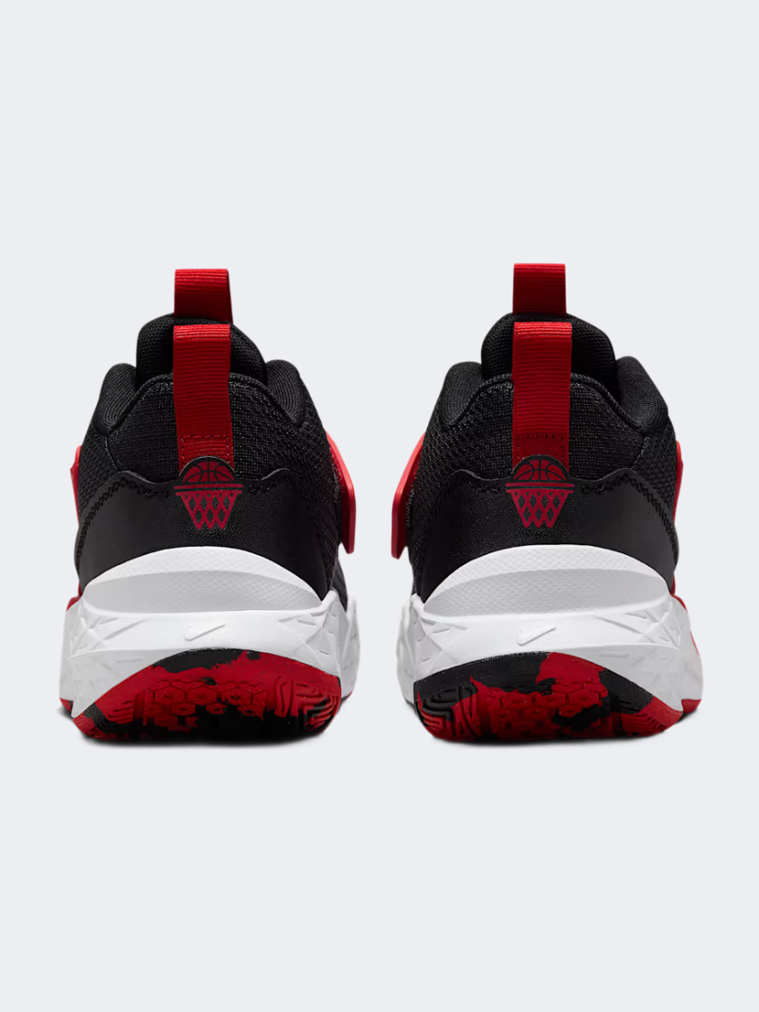 Nike Team Hustle D 12 Gs-Boys Basketball Shoes Black/Red/White