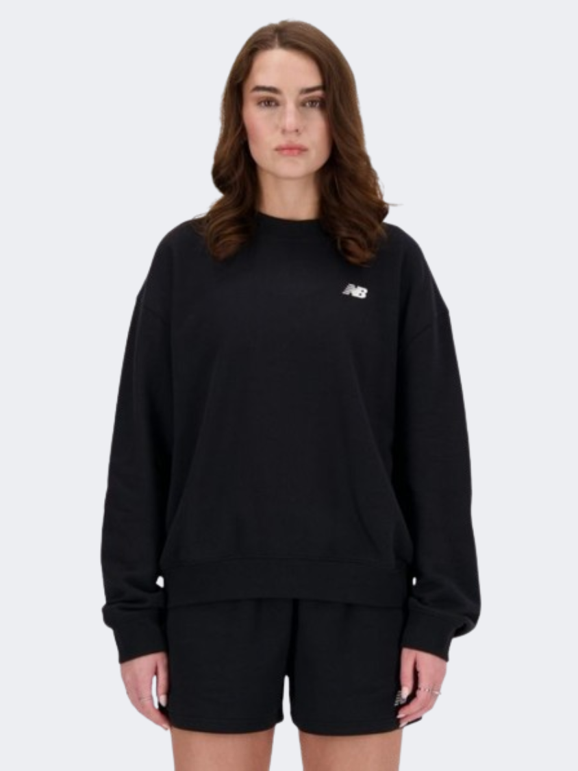 New Balance Sport Essentials French Terry Women Lifestyle Sweatshirt Black