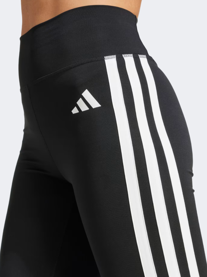 Adidas Optime Essentials 3-Stripes Flared Women Training Tight Black/White