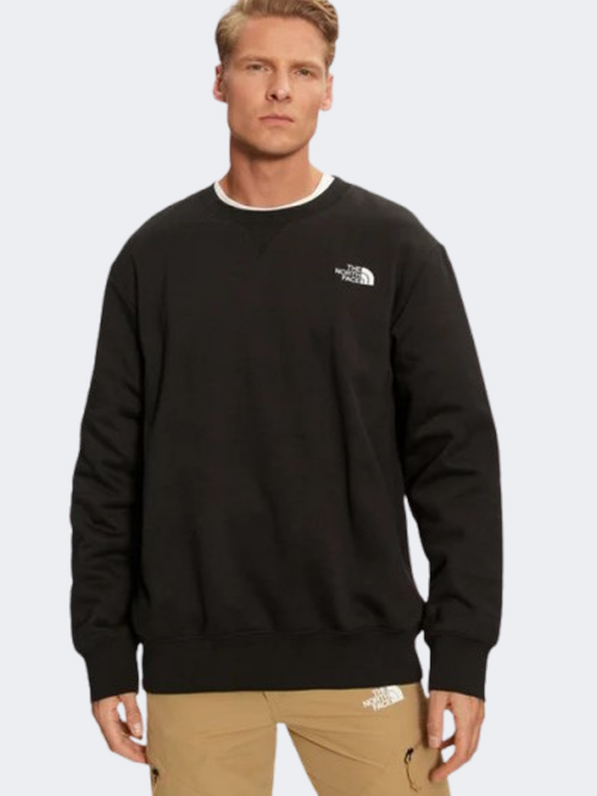 The North Face سويت شيرت رجالي أسود أساسي مريح للحياة اليومية
