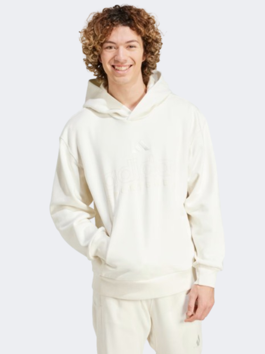 Adidas All Szn Fleece Graphic Men Sportswear Hoody Off White