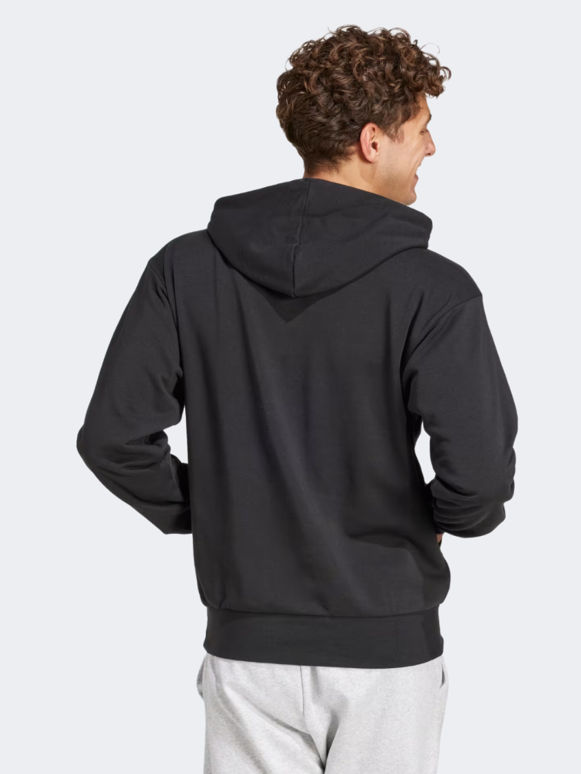 Adidas Essentials Feelcozy French Terry Men Sportswear Hoody Black/White