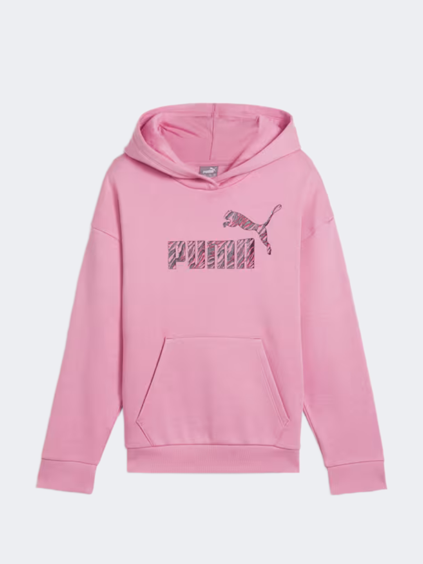 Puma Essentials Animal Girls Lifestyle Hoody Mauved Out