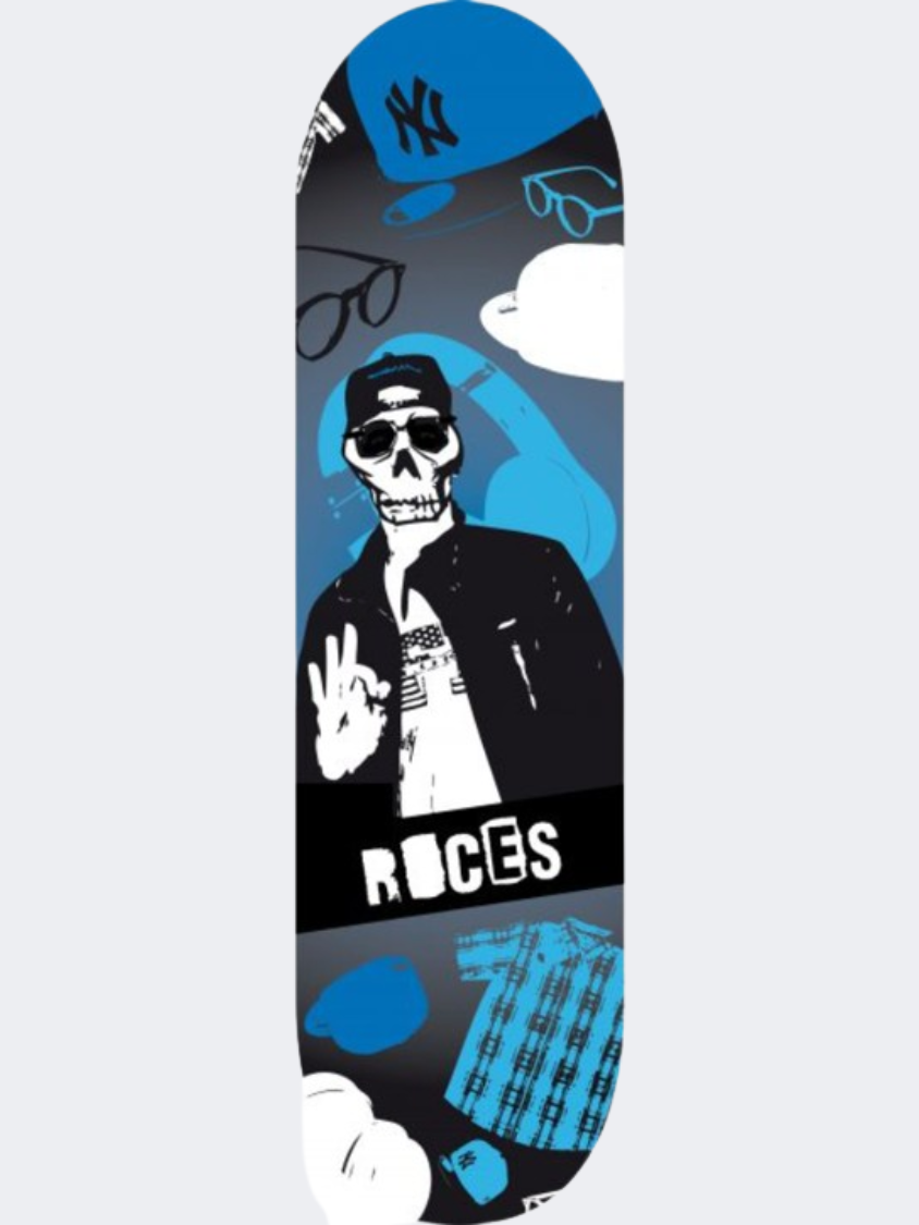 Roces Skull Boy Unisex Skating Skateboard Blue/White/Black