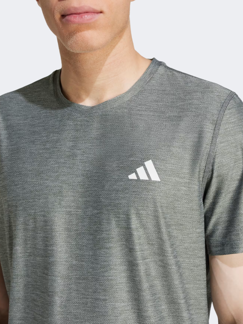 Adidas Own The Run Men Running T-Shirt Grey/White