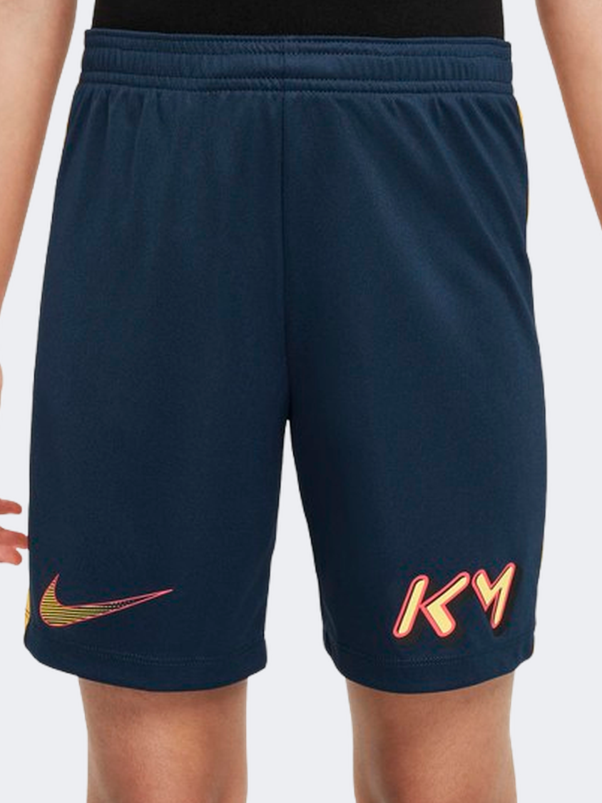 Nike Kylian Mbappe Df Academy 23 Boys Football Short Navy/Laser Orange