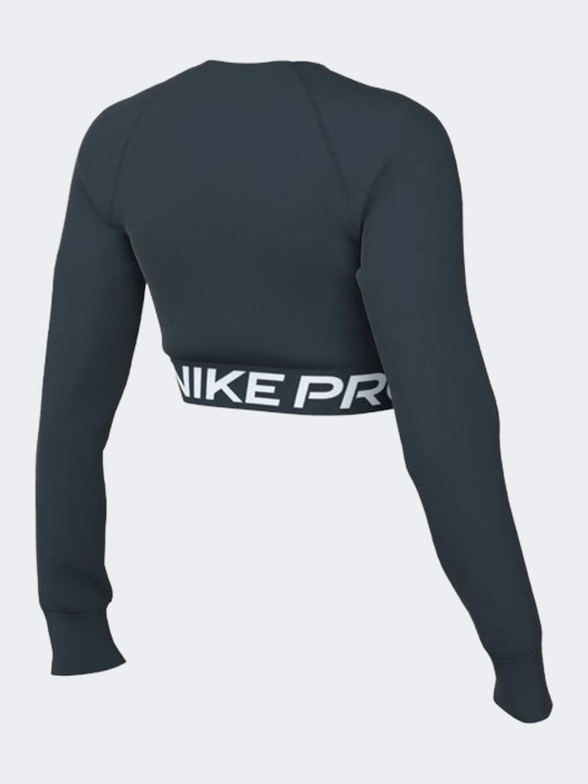 Nike Pro 365 Women Training Long Sleeve Armory Navy/White