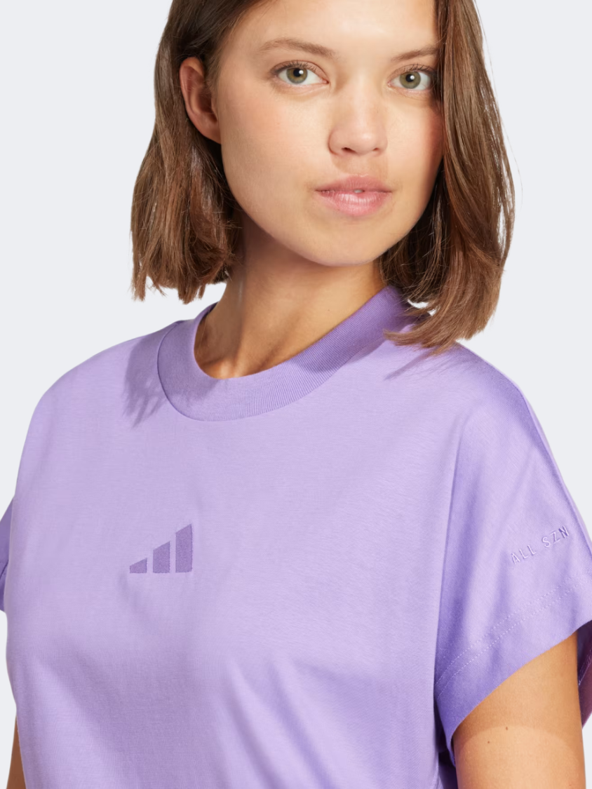 Adidas All Szn Women Sportswear T-Shirt Violet Fusion