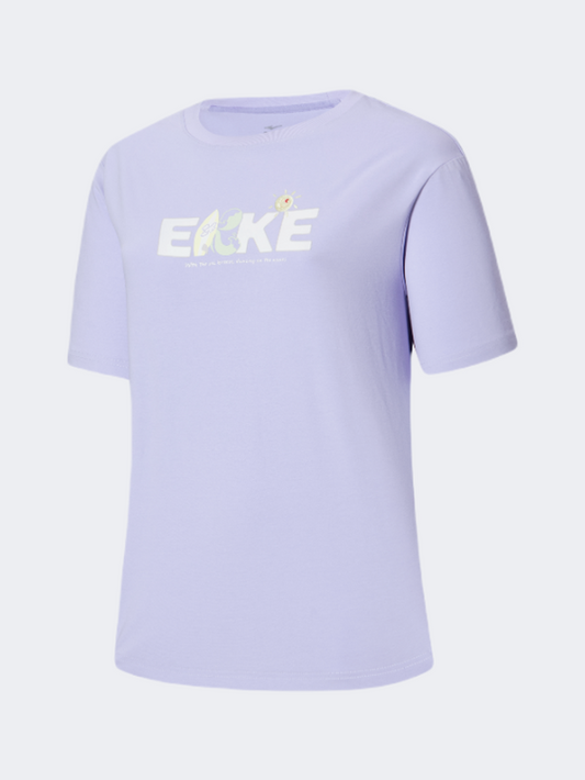 Erke Women Lifestyle T-Shirt Sea Mist Purple
