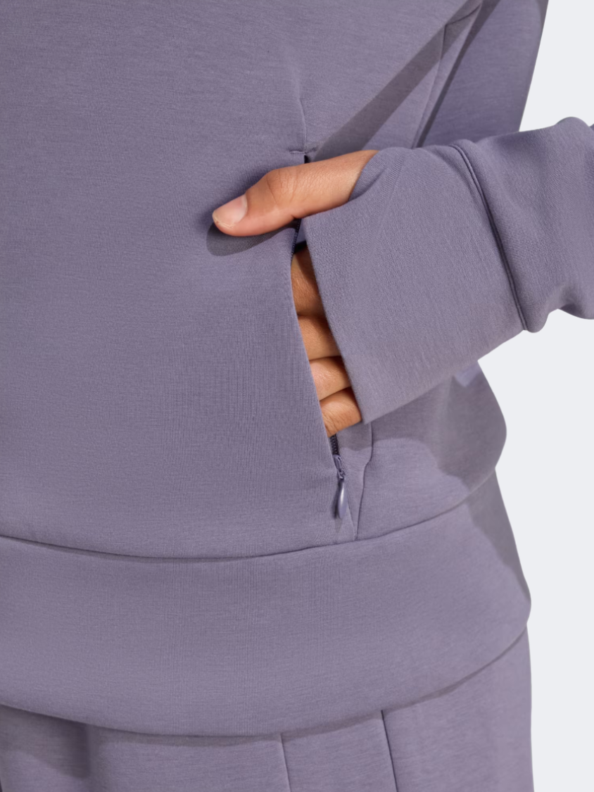 Adidas Designed 4 Training Full-Zip Hooded Women Training Hoody Preloved Violet