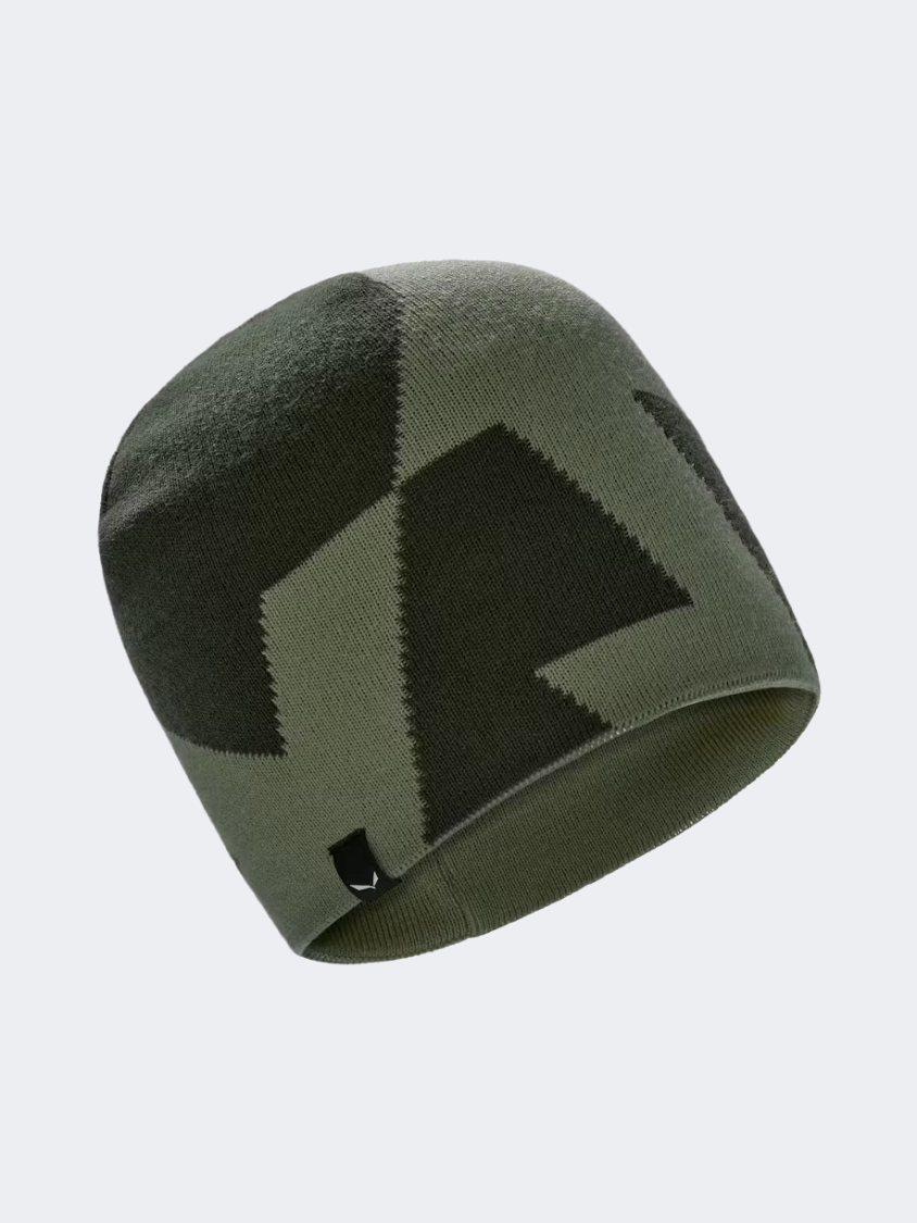 Salewa Pure Reversible Merino Unisex Hiking Beanie Dark Olive