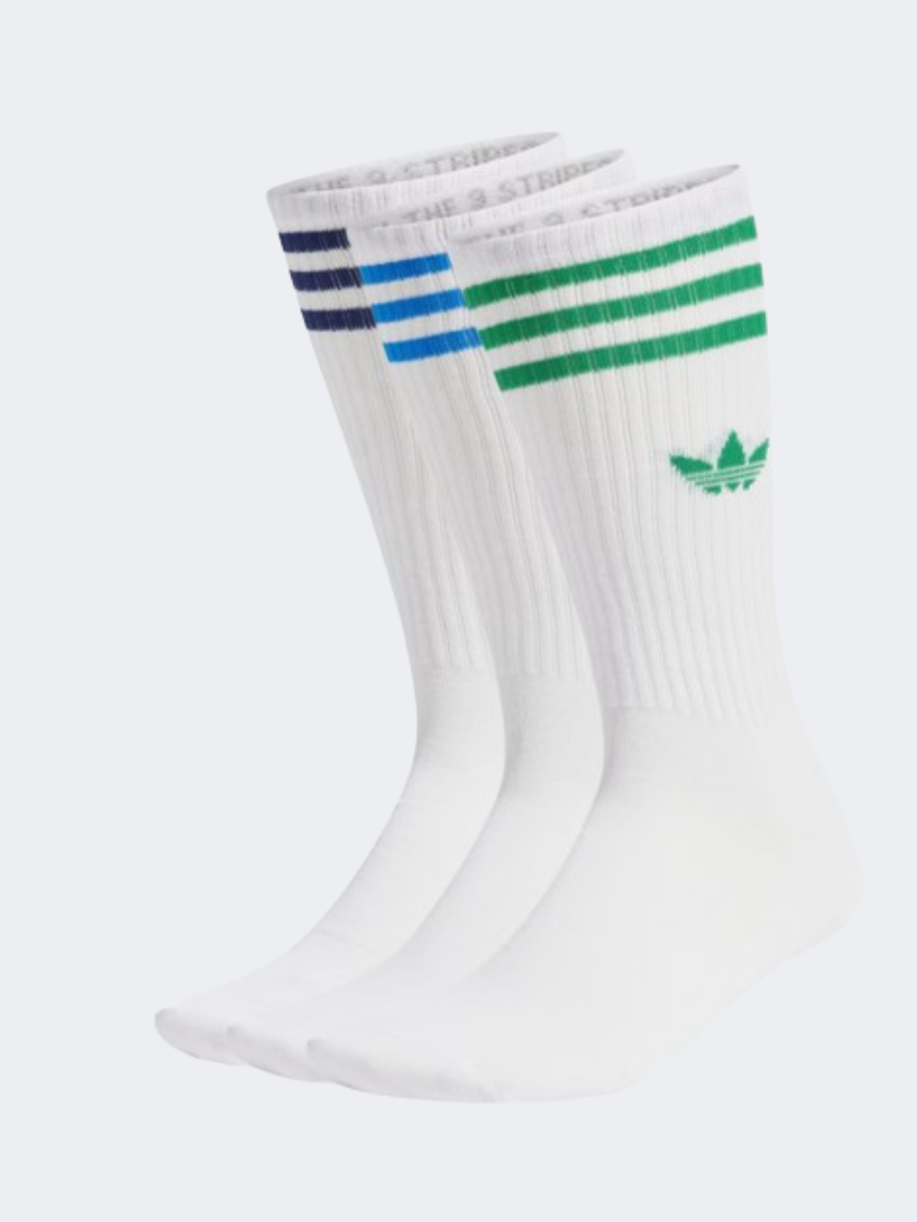 Adidas Unisex Original Sock White/Green/Blue
